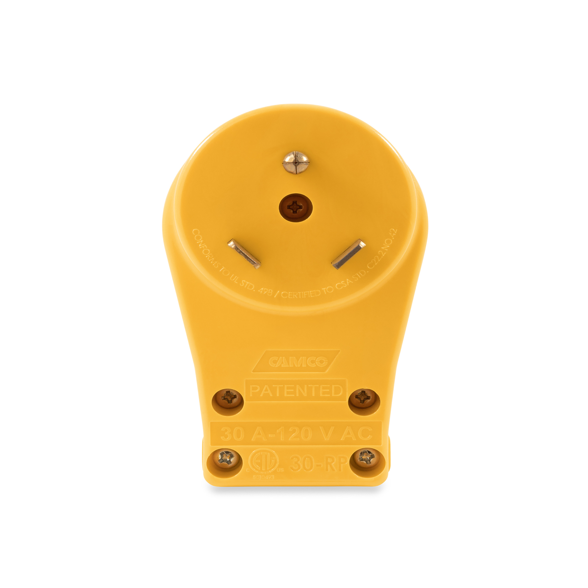 30-Amp Power Grip Replacement Male Plug with Handle, 125V / 3750W, cETLus